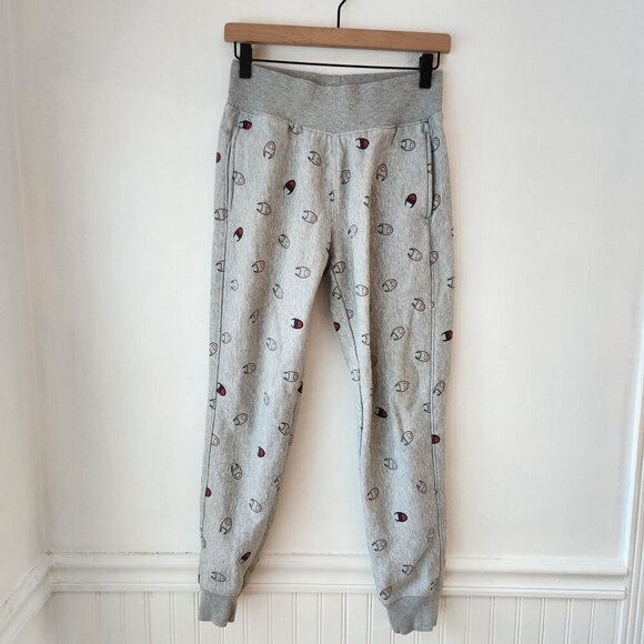 Champion 2 Piece Sweat Set Reverse Weave Hoodie Sweatshirt Joggers Grey XS/S - Picture 9 of 16